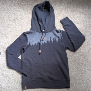 Womens Blue Hoodie with Forest Design